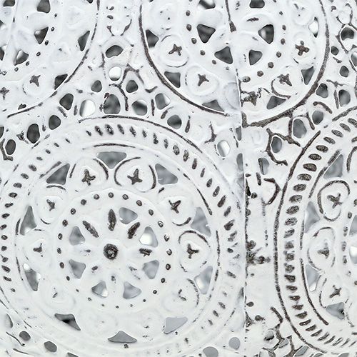 Floristik24 Lanterna bianca con motivo Ø10cm H8cm 1pc