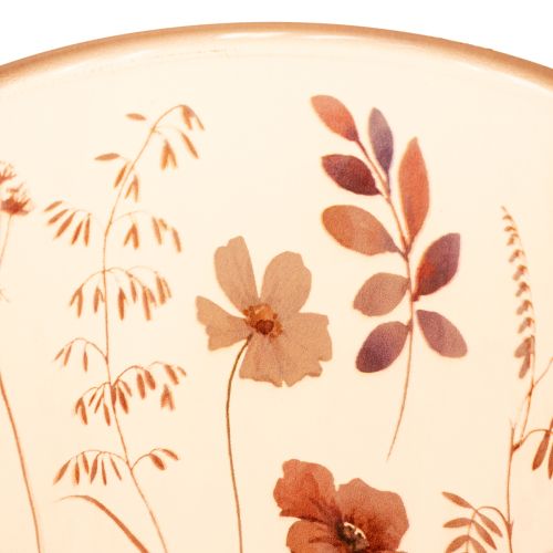 Prodotto Portacandele in vetro con motivo floreale per momenti di intimità in casa, 18 cm