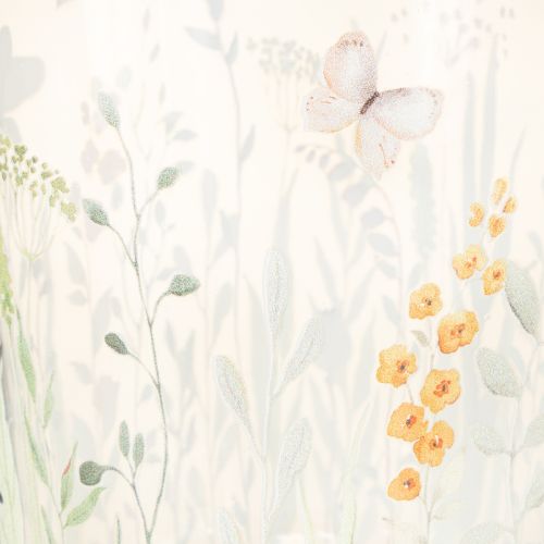 Prodotto Lanterna decorativa in vetro con motivo a prato con farfalle per eleganti accenti domestici, 18 cm, 2 pezzi