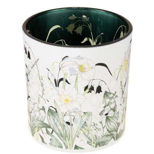 Lanterna decorativa in vetro con motivo a foglia per eleganti accenti domestici, 8 cm, 4 pezzi