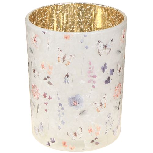 Portacandele in vetro con motivo a farfalla per momenti di intimità, 12,5 cm, 2 pezzi