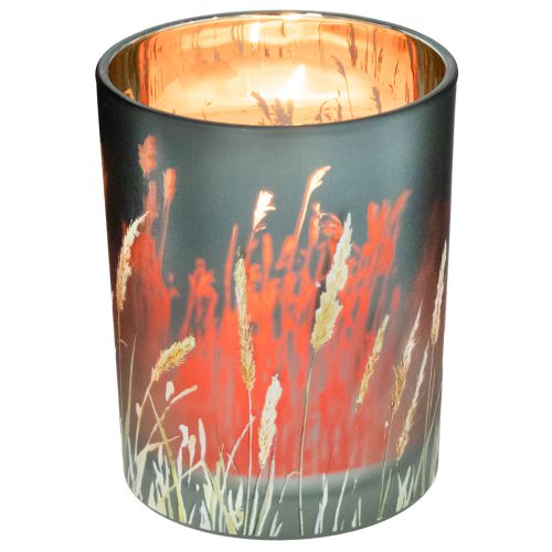 Prodotto Elegante lanterna decorativa con motivo erba per un tocco di calore e comfort, 12,5 cm, 2 pezzi.