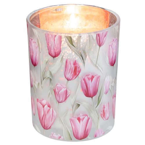 Prodotto Elegante lanterna con motivo a tulipano per una suggestiva decorazione primaverile, 12,5 cm, 2 pezzi.