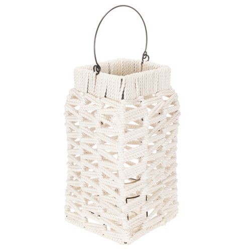 Lanterna da appendere, decorazione estiva, in macramè, altezza 35,5 cm, larghezza 19 cm acquistare | Floristik24.it