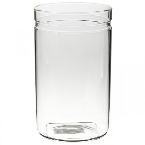 Vaso per fiori, cilindro in vetro, vaso in vetro tondo Ø10cm H16.5cm
