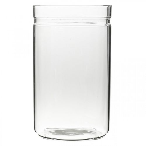 Prodotto Vaso per fiori, cilindro in vetro, vaso in vetro tondo Ø10cm H16.5cm
