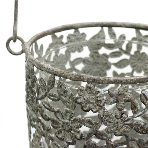 Floristik24 Filo per appendere metallo antico chiaro Ø10cm H21cm 2 pezzi