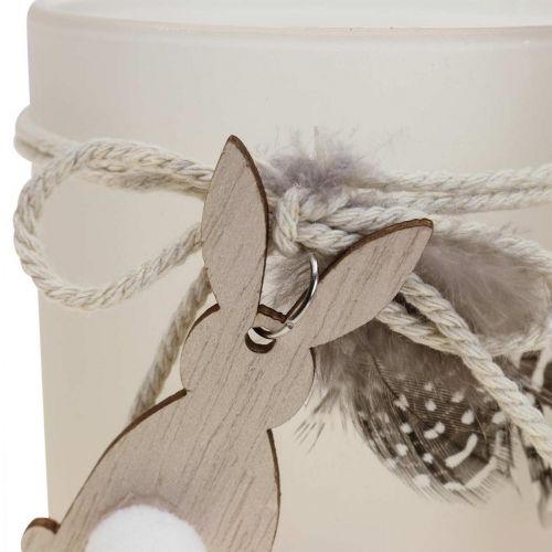 Lanterna porta tealight in vetro Pasqua Ø8cm H9cm 2pz