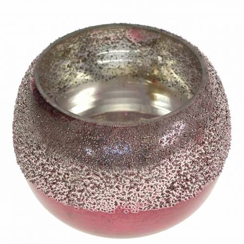 Prodotto Lanterna in vetro rosa Ø8,5 cm H6,5 cm 4 pz