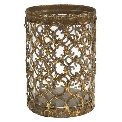 Floristik24 Lanterna oro antico Ø8cm H11,5cm 1 pz