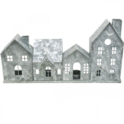 Floristik24 Fari, lanterna in metallo, decorazione per finestre, Avvento, argento shabby chic L37.5cm H20cm