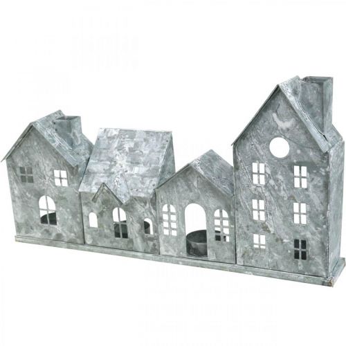 Floristik24 Fari, lanterna in metallo, decorazione per finestre, Avvento, argento shabby chic L37.5cm H20cm