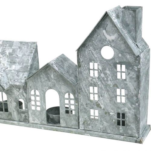 Floristik24 Fari, lanterna in metallo, decorazione per finestre, Avvento, argento shabby chic L37.5cm H20cm