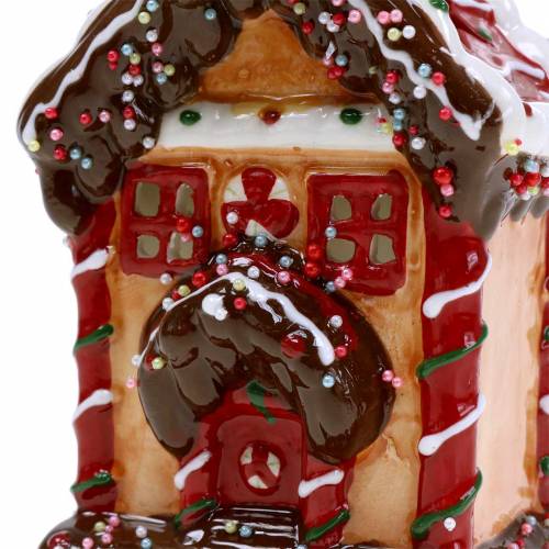 Floristik24 Lanterna Knusperhaus Bisquit, marrone H16cm