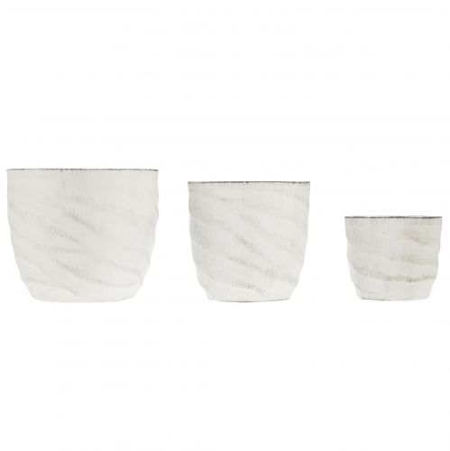 Prodotto Portacandela lanterna in metallo bianco argento Ø8/10/12,5 cm set da 3