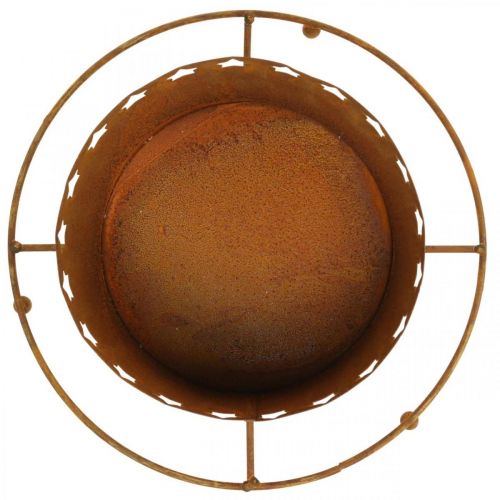 Prodotto Lanterna con stelle, Avvento, porta ghirlanda in metallo, decorazione natalizia patina Ø25cm