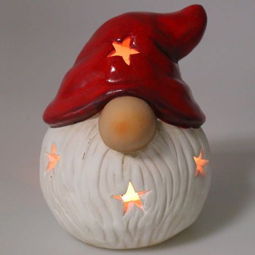 Floristik24 Lanterna Babbo Natale Ø15cm H19cm