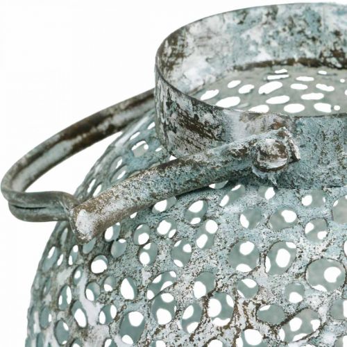 Floristik24 Lanterna in metallo, lanterna, portacandele aspetto antico Ø15cm H22cm