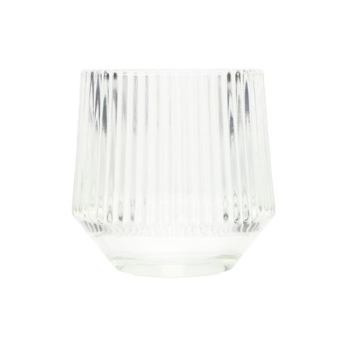 Floristik24 Lanterne in vetro porta tealight trasparente H7,5cm Ø8cm 6 pz