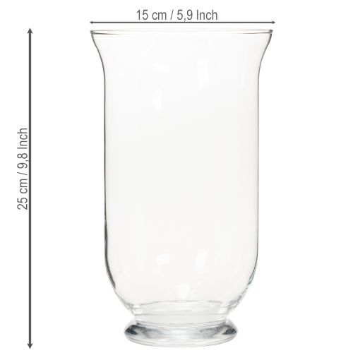Prodotto Portacandele/vaso in vetro per un design d'interni suggestivo con eleganza classica, 25 cm