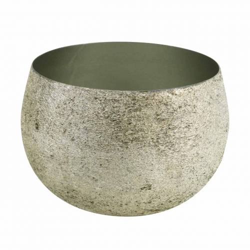 Floristik24 Ciotola decorativa in metallo champagne Ø17cm H11,5cm