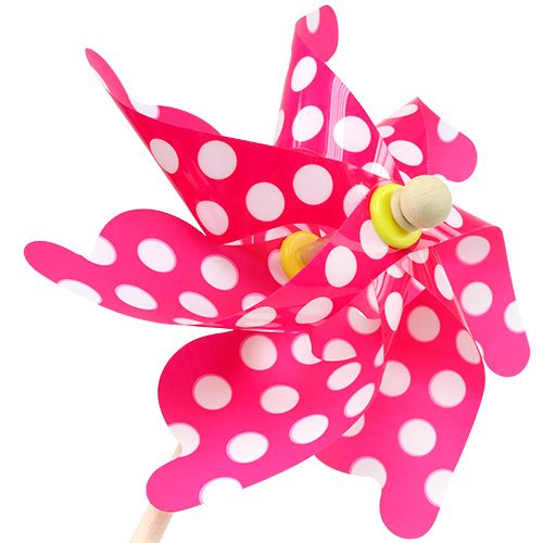 Floristik24 Mulino a vento al bar con punte fucsia Ø30cm