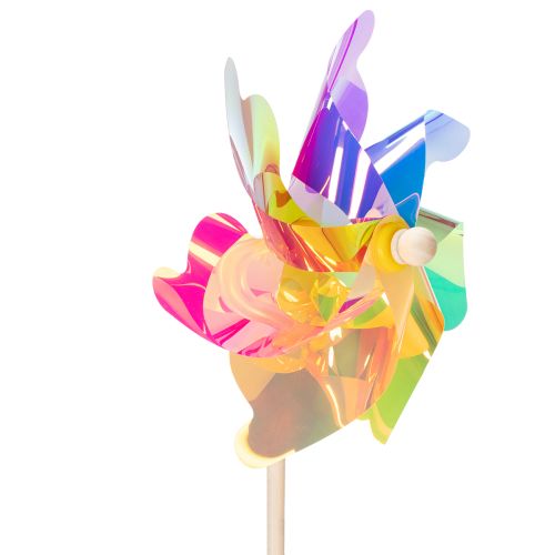 Prodotto Mulino a vento da balcone, colorato elemento di attrazione, decorazione estiva da giardino, 75 cm
