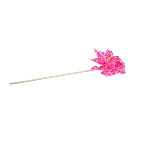 Floristik24 Mulino a vento Ø42cm rosa L110cm