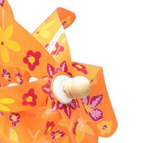 Floristik24 Mulino a vento su bastone girandola arancione giallo rosa Ø30,5 cm 74 cm