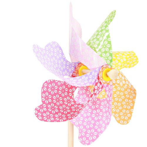 Prodotto Decorazione mulino a vento Mulino a vento Naturale Colorato Ø21.5cm H55cm 3pz