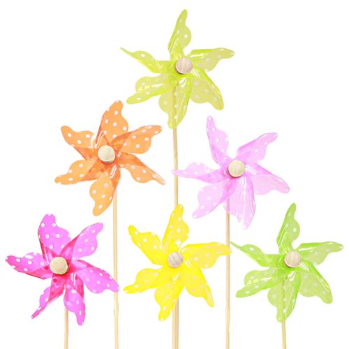 Prodotto Girandola con pois girandola su bastone colorato Ø8,5cm 12 pz