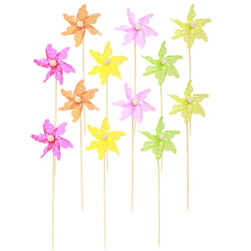 Prodotto Girandola con pois girandola su bastone colorato Ø8,5cm 12 pz