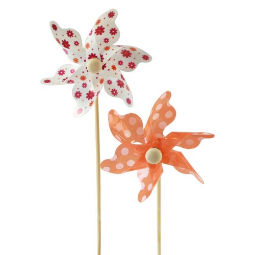 Floristik24 Palo da giardino girandola per decorazione da giardino con mulino a vento Ø8,5 cm 20 pz