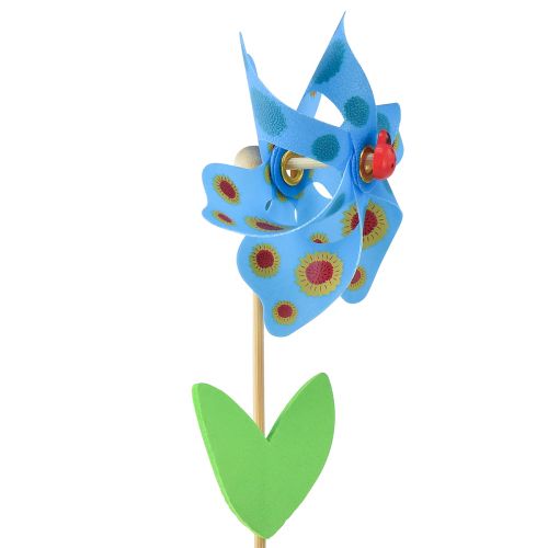 Floristik24 Coccinella girandola su mulino a vento di fiori Ø8,5 cm H28 cm 6 pezzi