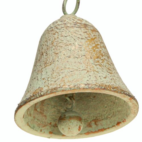 Prodotto Carillon a vento a forma di cuore in metallo con campanella verde antico oro ruggine 46 cm