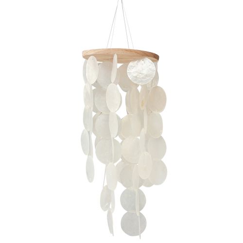 Floristik24 Campanella a vento Capiz conchiglie madreperla naturale L50cm