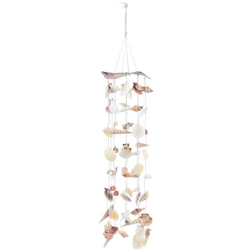 Carillon a vento con decorazione a conchiglia da appendere H80 cm