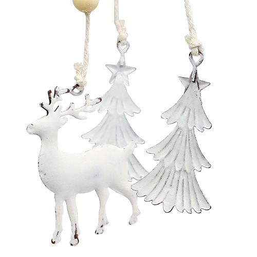 Floristik24 Campanelli eolici natalizi in metallo bianco Ø17cm