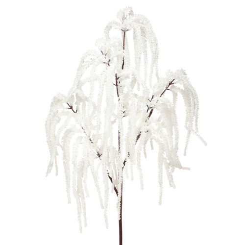 Floristik24 Ramo decorativo di salice piangente decorazione invernale bianco glitter 82 cm 2 pezzi