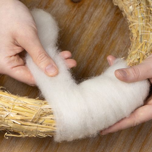 Prodotto Cordino di lana, nastro di lana bianca, 2 m, lana decorativa per lavori creativi e confezioni regalo