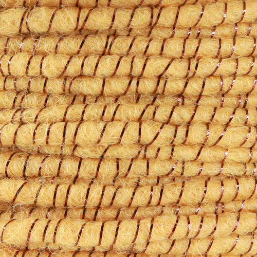 Prodotto Filo di lana con filo di feltro mica giallo bronzo Ø5mm 33m
