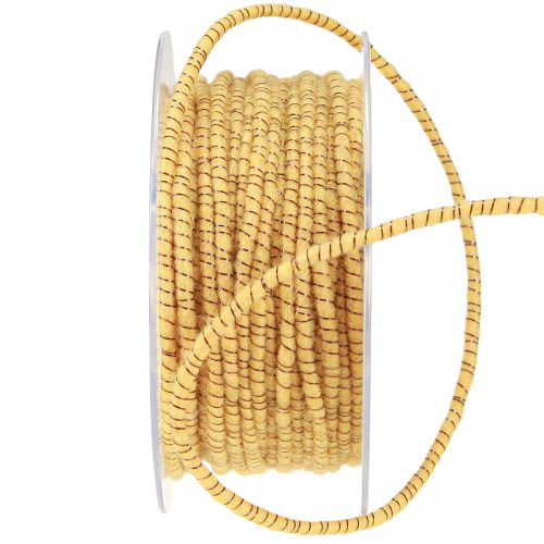 Prodotto Filo di lana con filo di feltro mica giallo bronzo Ø5mm 33m