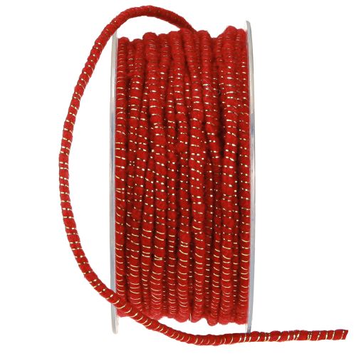 Prodotto Filo di lana con cordoncino in feltro rosso mica Ø5mm 33m