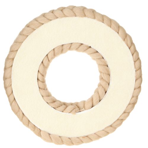Prodotto Ghirlanda decorativa in feltro di lana da appendere marrone chiaro Ø25cm L4cm