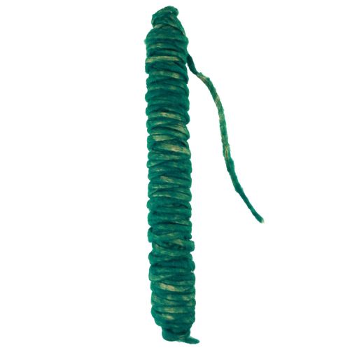 Floristik24 Cordone di lana verde vintage filo traspirante di lana naturale di iuta 30 m