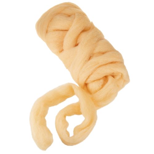 Prodotto Nastro di lana, arancione crema, 10 m di lana per ghirlande e composizioni