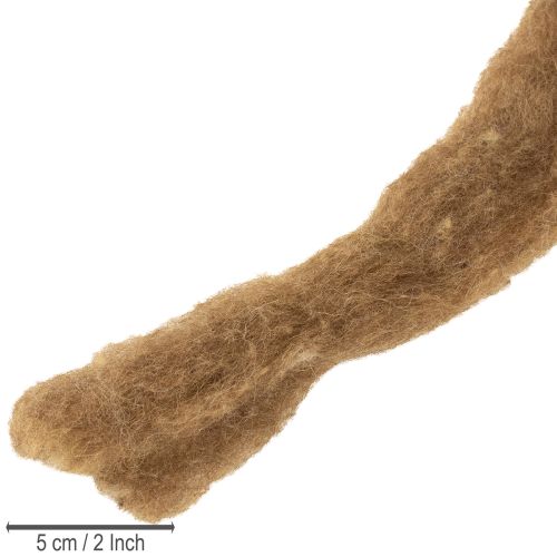 Prodotto Lana decorativa marrone, lana infeltrita da 2 m per artigianato e fioristica