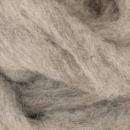 Prodotto Lana decorativa, grigio-naturale, lana infeltrita da 2 m per artigianato e fioristica