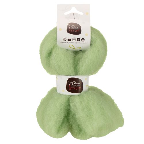 Prodotto Lana per lavori creativi, lana decorativa, cordoncino di lana per svariate idee creative e progetti artigianali, 2 m verde chiaro