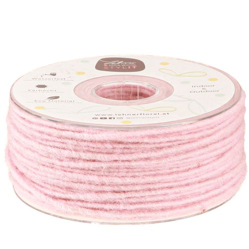 Prodotto Cordone di lana rosa 3 mm 100 m